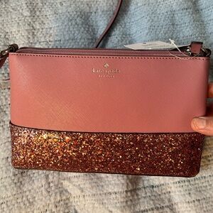 Kate Spade Rose and Glitter Crossbody Bag